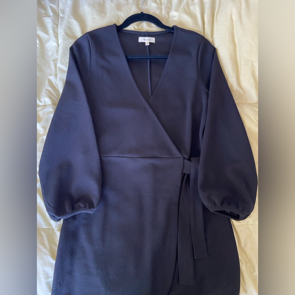NWOT Madewell Faux Wrap Long Sleeve Dress